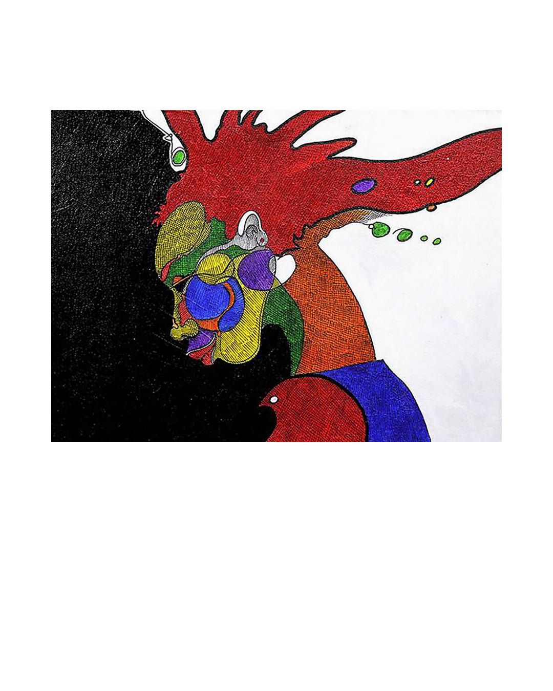 Red Hair White Heart — original artwork by Charles A. Bibbs