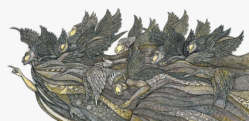 Detail of Heavenly Hosts by Charles A. Bibbs