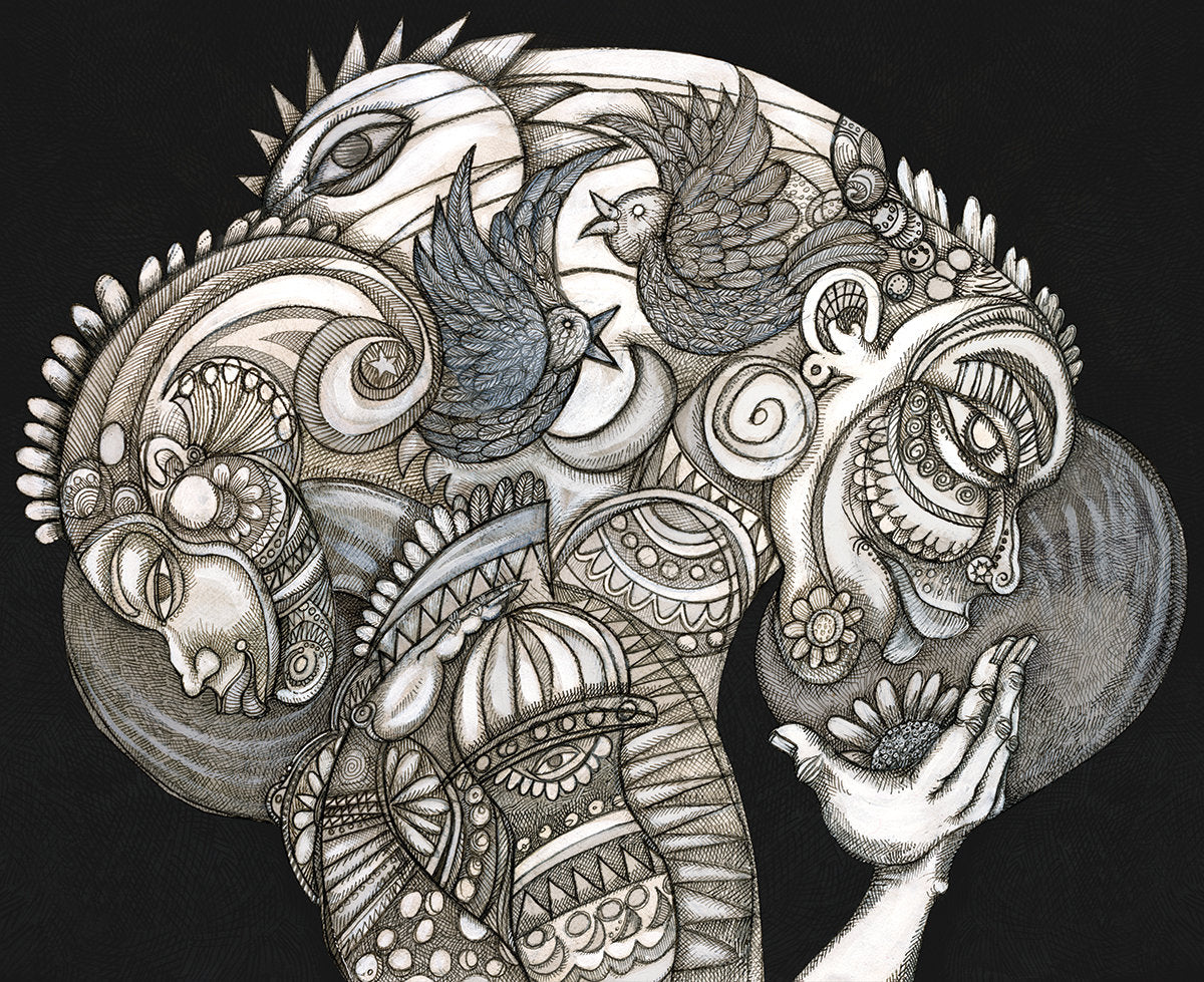 Detail of Forces Of Life by Charles A. Bibbs