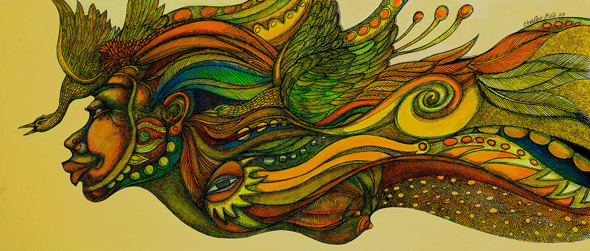 Detail of Flight With A Spirit by Charles A. Bibbs