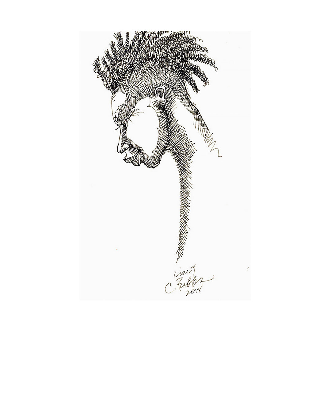 Line Composition #9 — original artwork by Charles A. Bibbs
