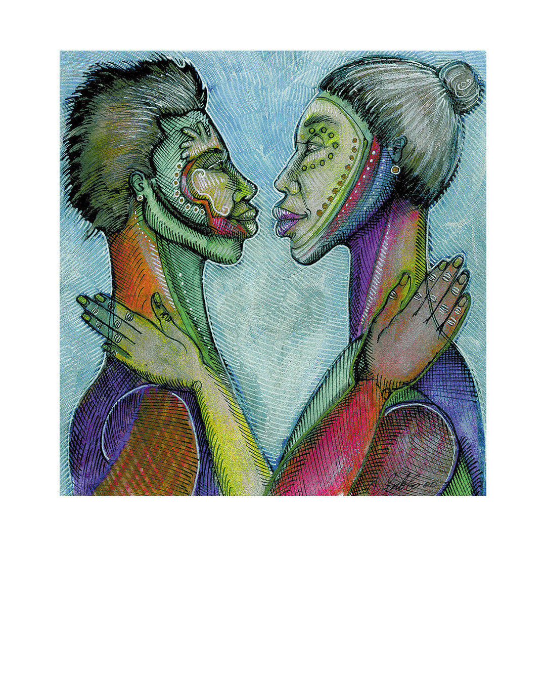 The Lover'S Look — original artwork by Charles A. Bibbs