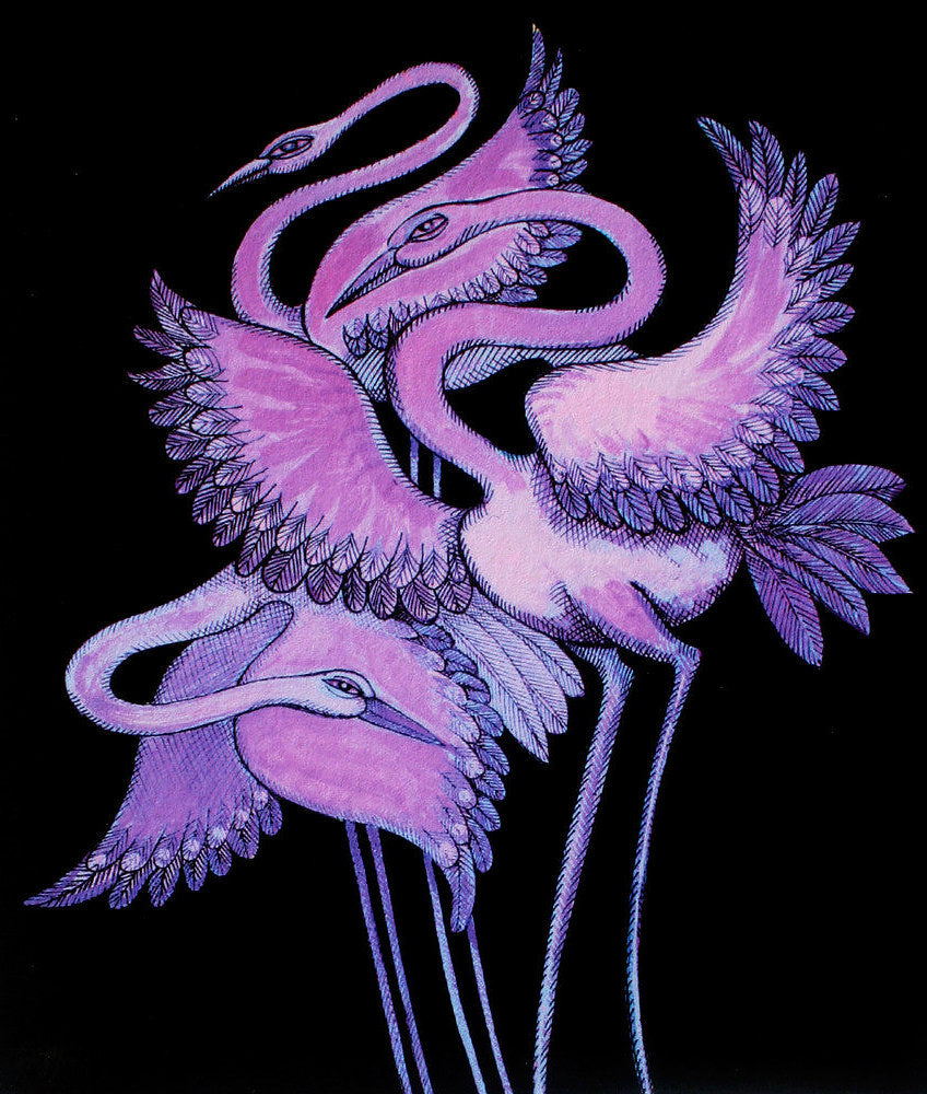 Detail of Purple Long Leg Birds by Charles A. Bibbs