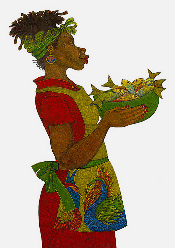 Detail of Fish Day by Charles A. Bibbs