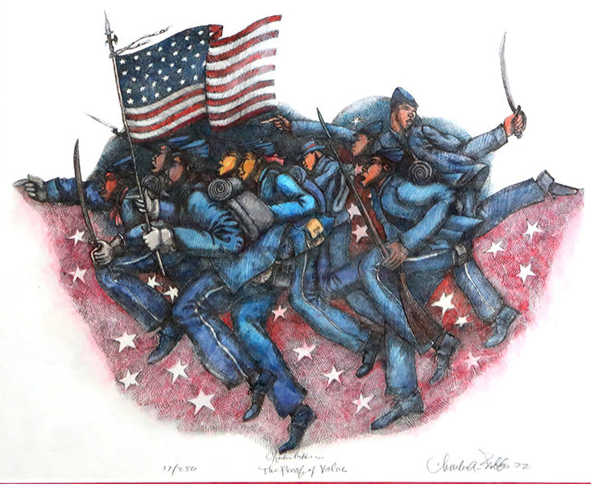 Detail of Proof Of Valor - Framed by Charles A. Bibbs