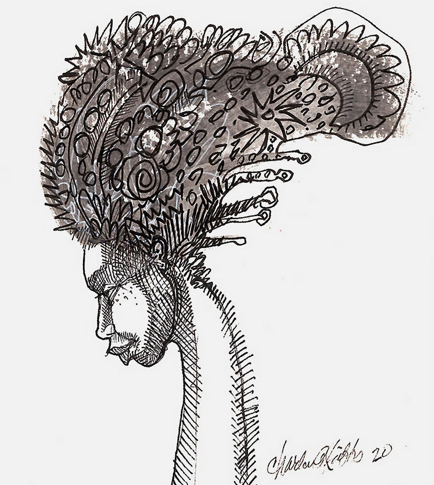 Detail of Headdress # 2 (Crown Of Life Series) by Charles A. Bibbs