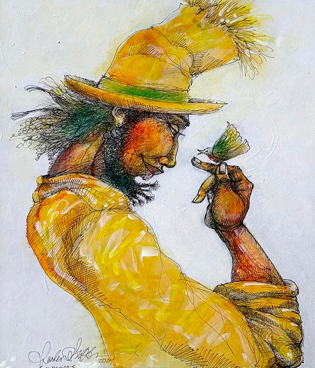 Detail of The Bird Whisper II by Charles A. Bibbs