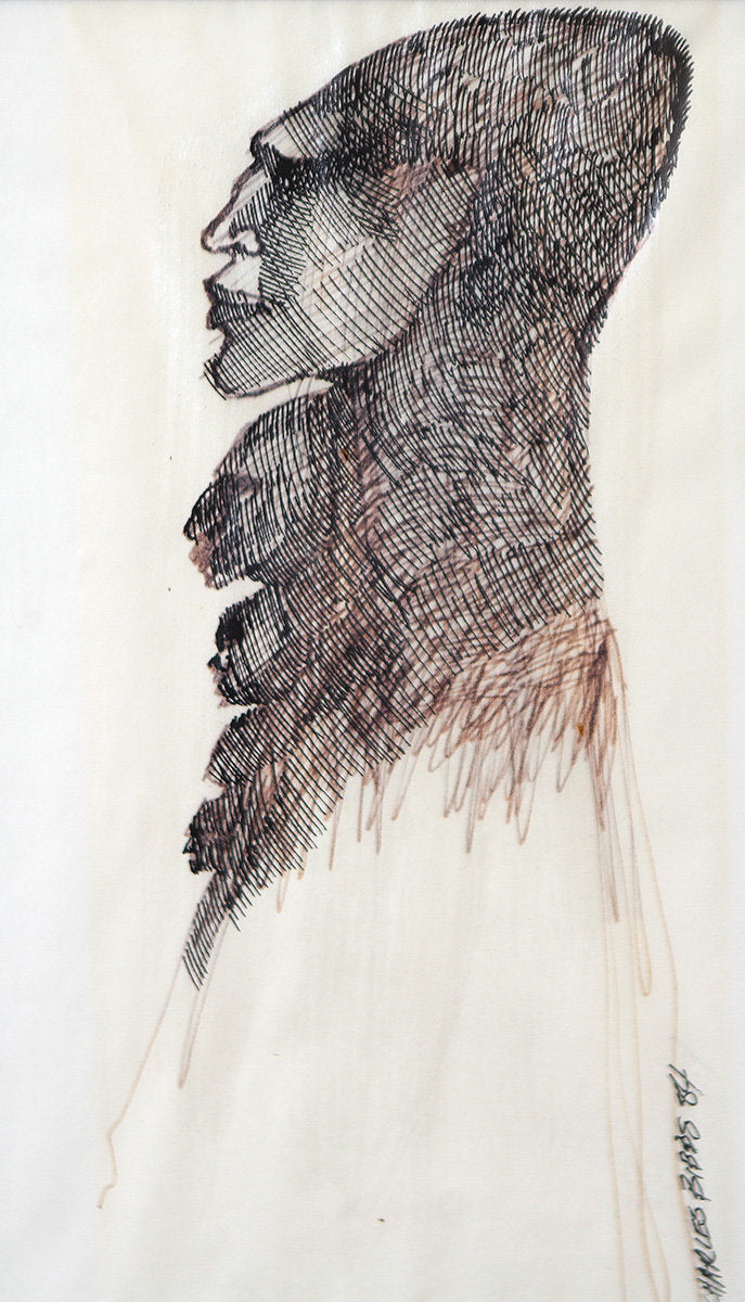 Detail of Totem Heads by Charles A. Bibbs