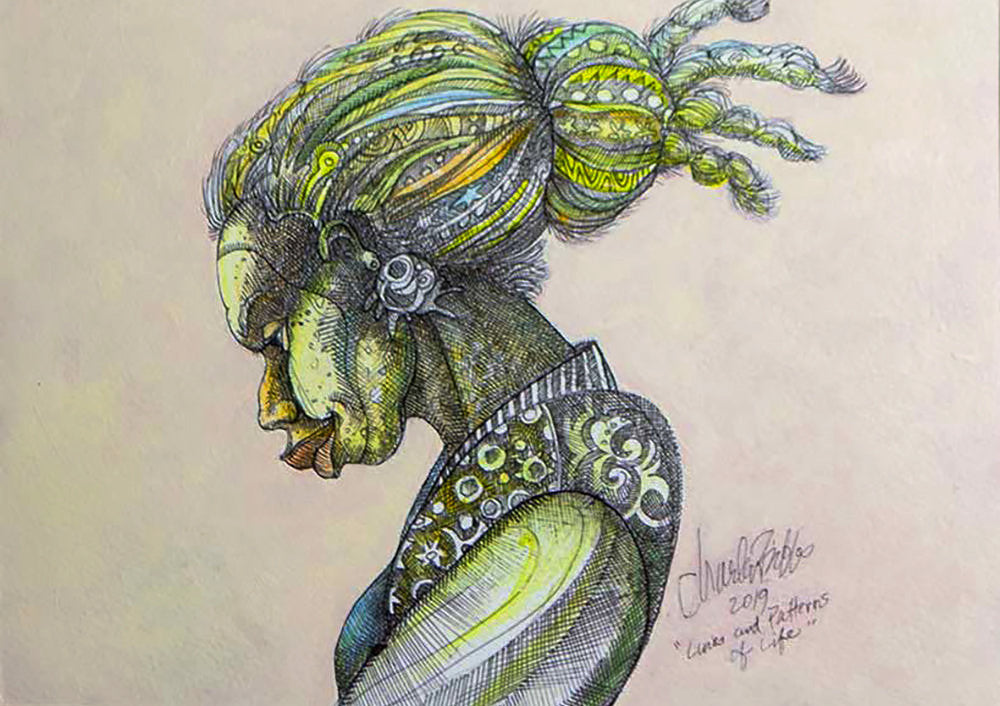 Detail of Lines and Patterns by Charles A. Bibbs