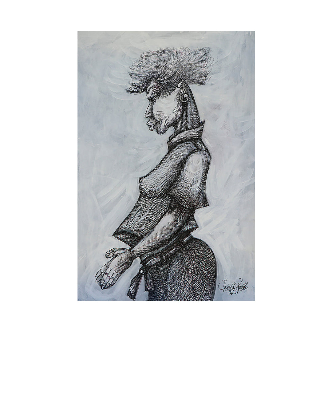 Anticipation — original artwork by Charles A. Bibbs