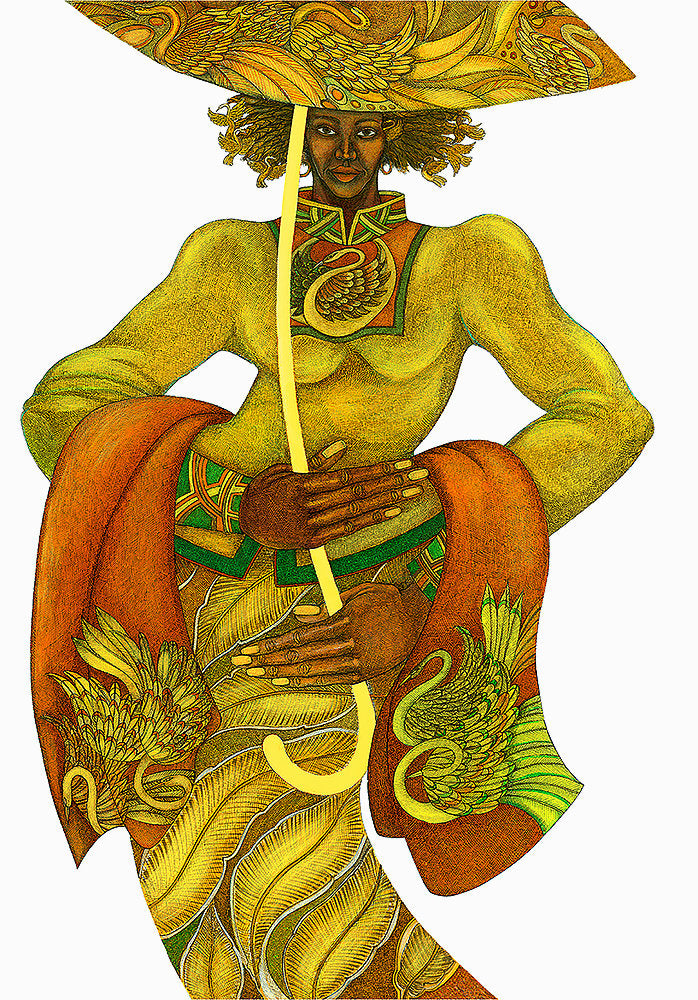 Detail of The Yellow Umbrella by Charles A. Bibbs