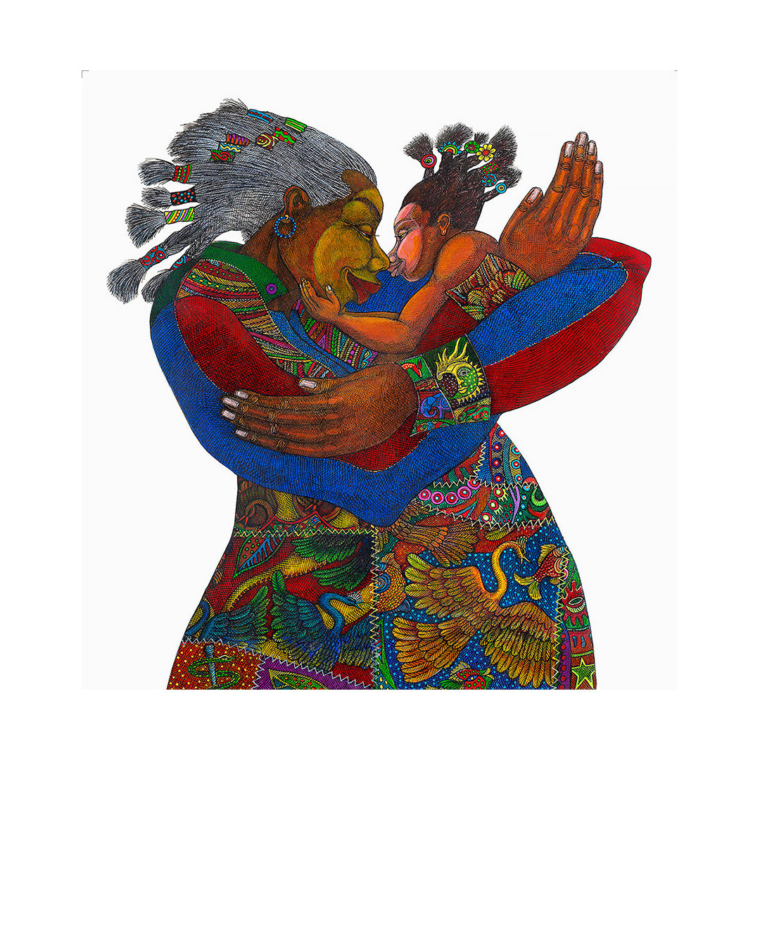Patchwork Of The Giving Hands — original artwork by Charles A. Bibbs