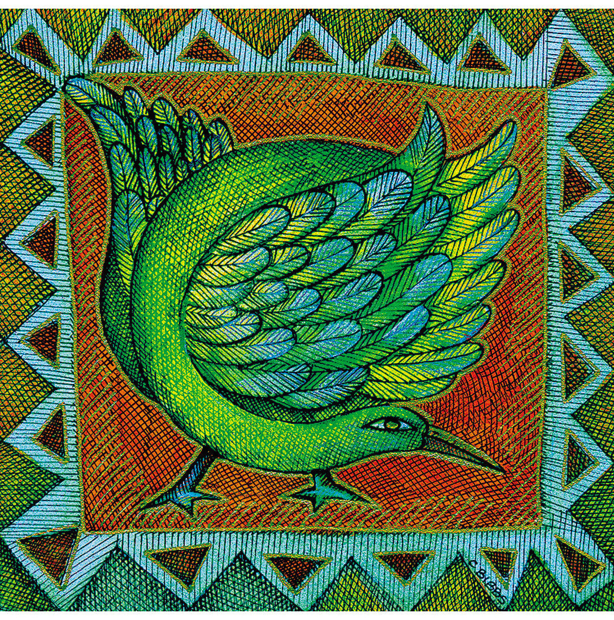 Detail of Bird Motiff by Charles A. Bibbs