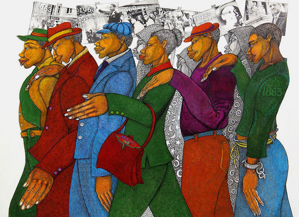 Detail of Marching In The Spirit by Charles A. Bibbs