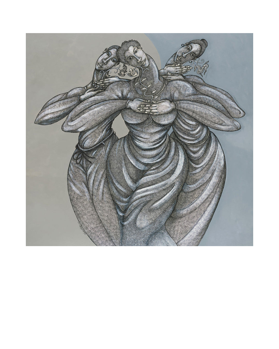 The Caregivers I — original artwork by Charles A. Bibbs