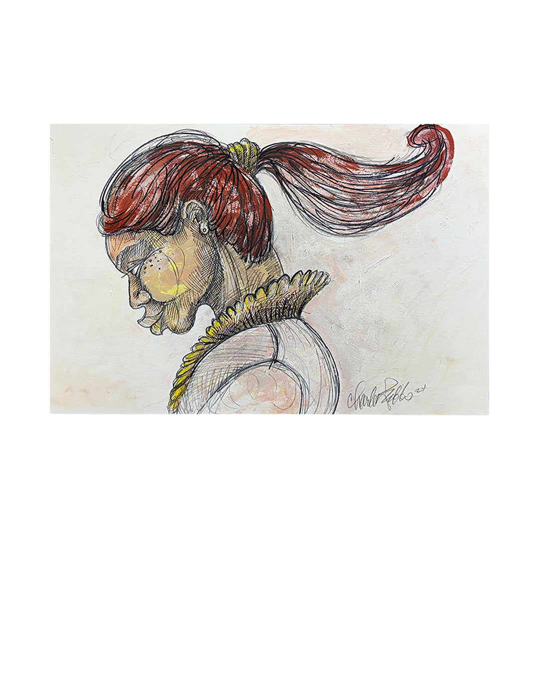 Red On Black — original artwork by Charles A. Bibbs