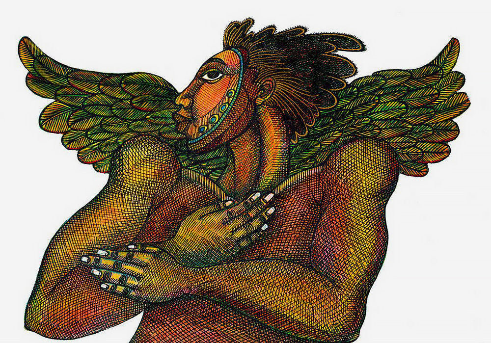 Detail of Man Angel by Charles A. Bibbs