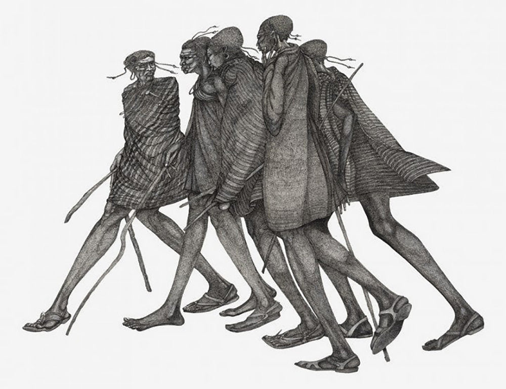 Detail of Herdsticks And Sandals by Charles A. Bibbs