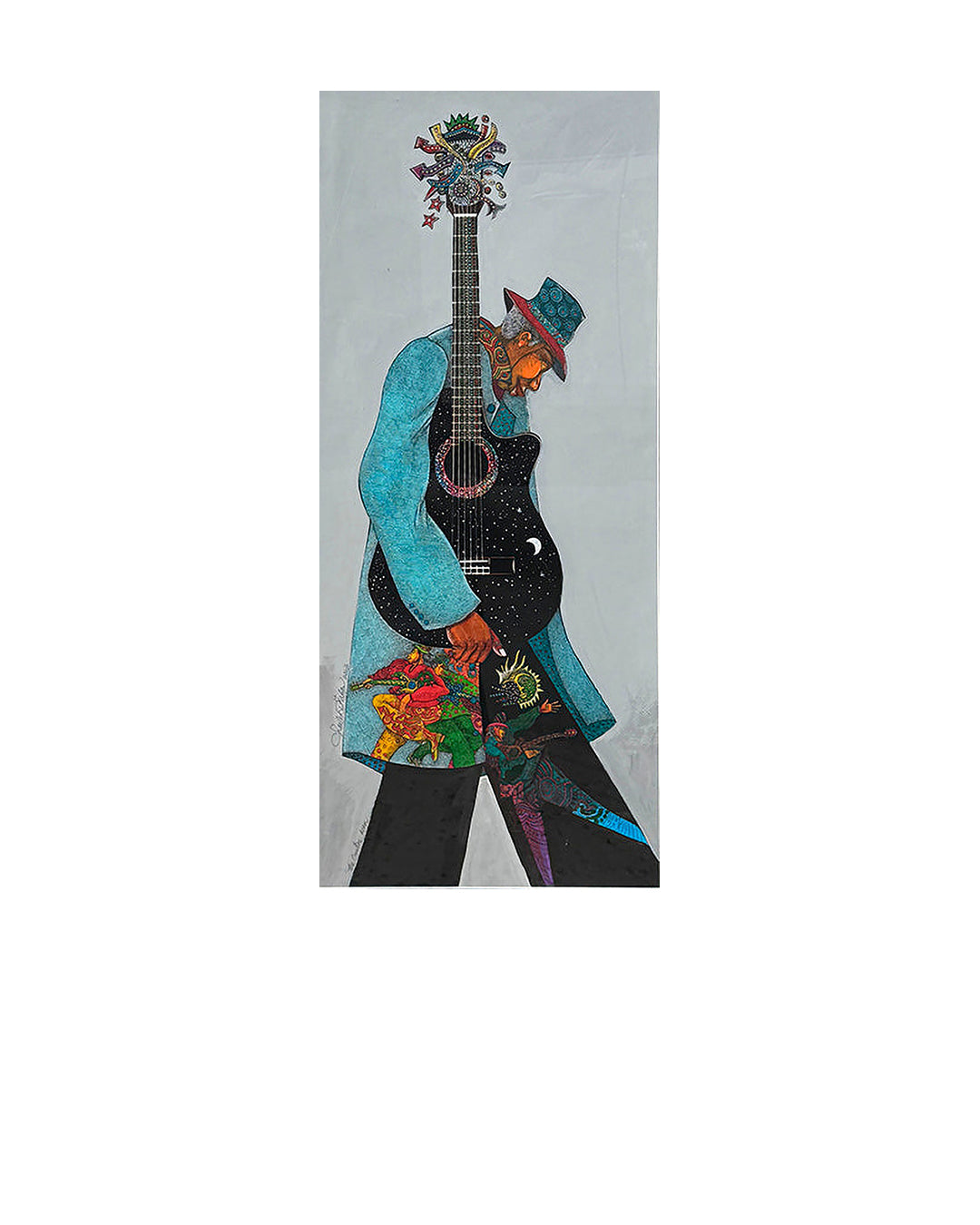 Imagine That Guitar Man — original artwork by Charles A. Bibbs