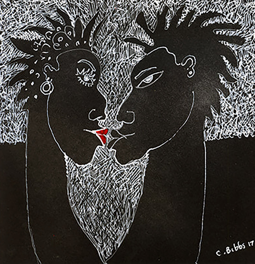Detail of The Kiss by Charles A. Bibbs