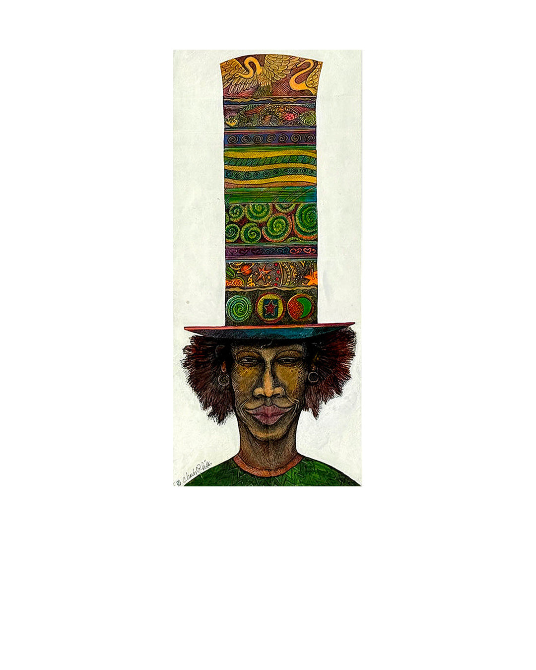 Man And His Tall Hat — original artwork by Charles A. Bibbs
