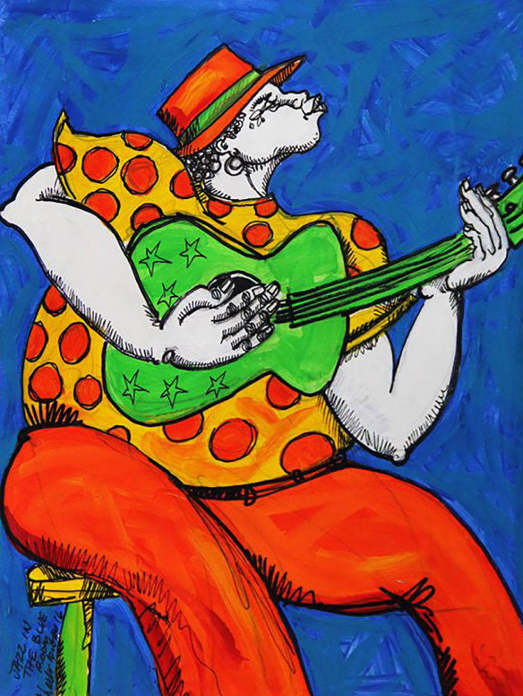 Detail of Jazz In The Blue by Charles A. Bibbs