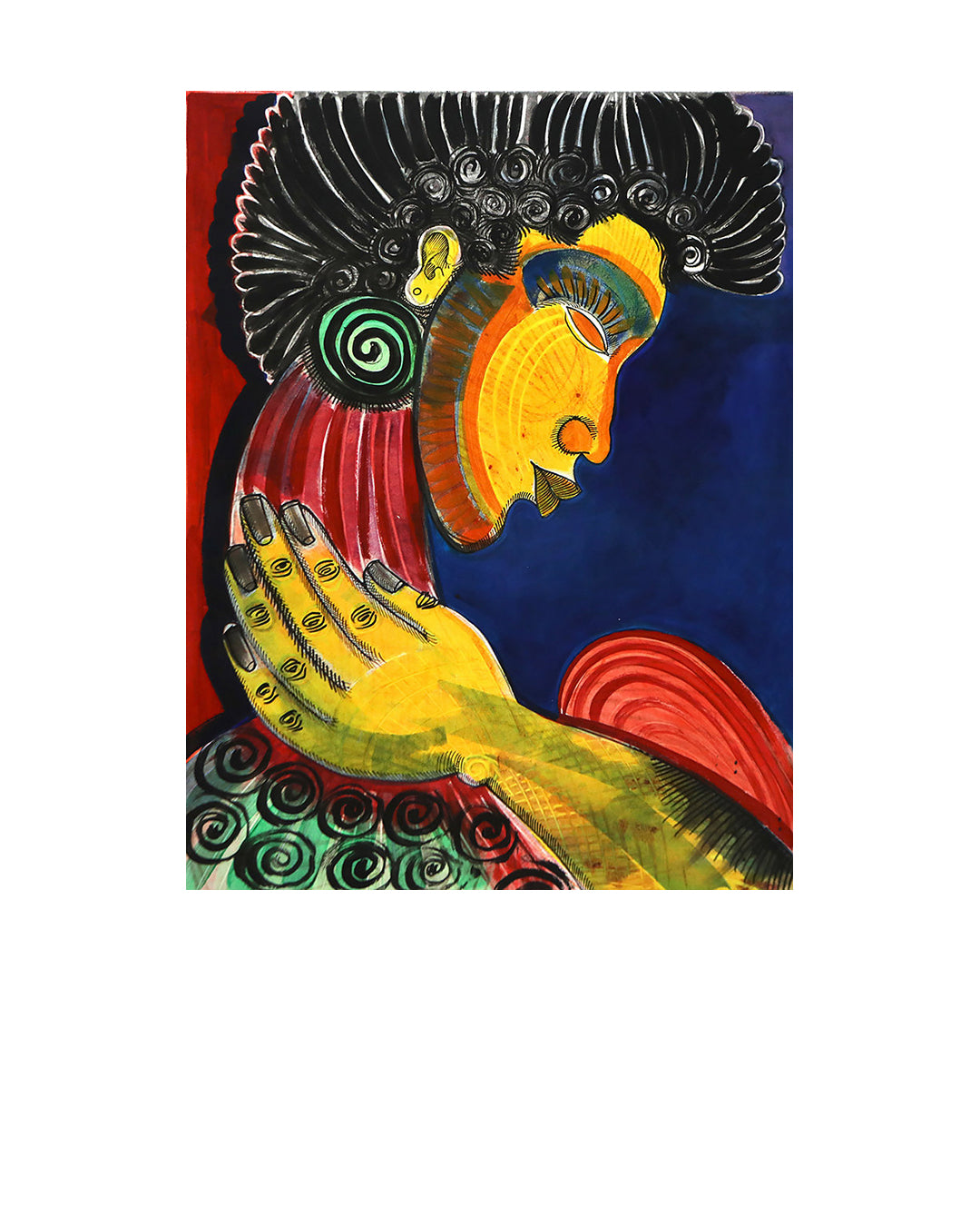 Ebony Series 5 - Monotype — original artwork by Charles A. Bibbs