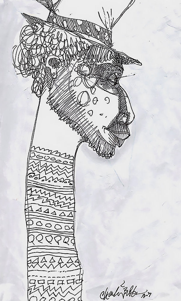 Detail of Long Neck Man by Charles A. Bibbs