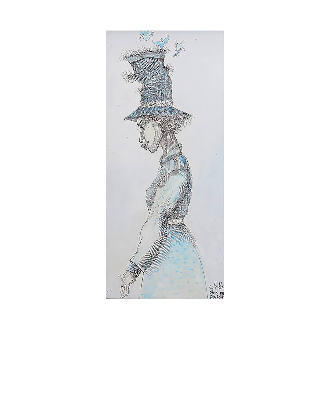 Stove Pipe Lady — original artwork by Charles A. Bibbs