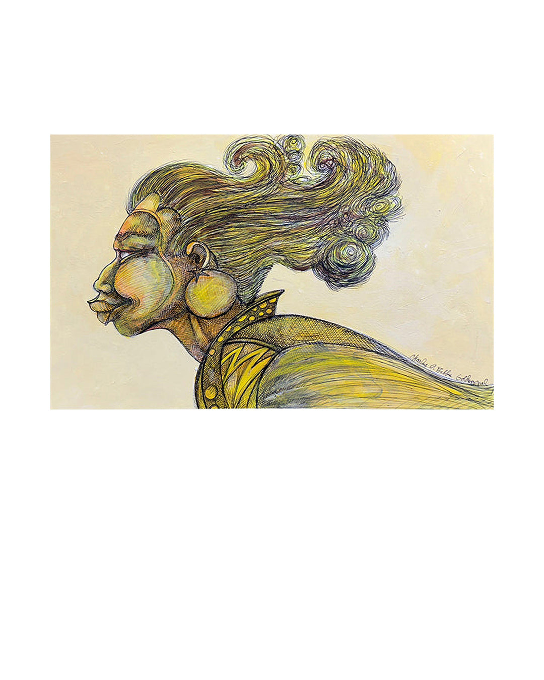 Golden Girl — original artwork by Charles A. Bibbs