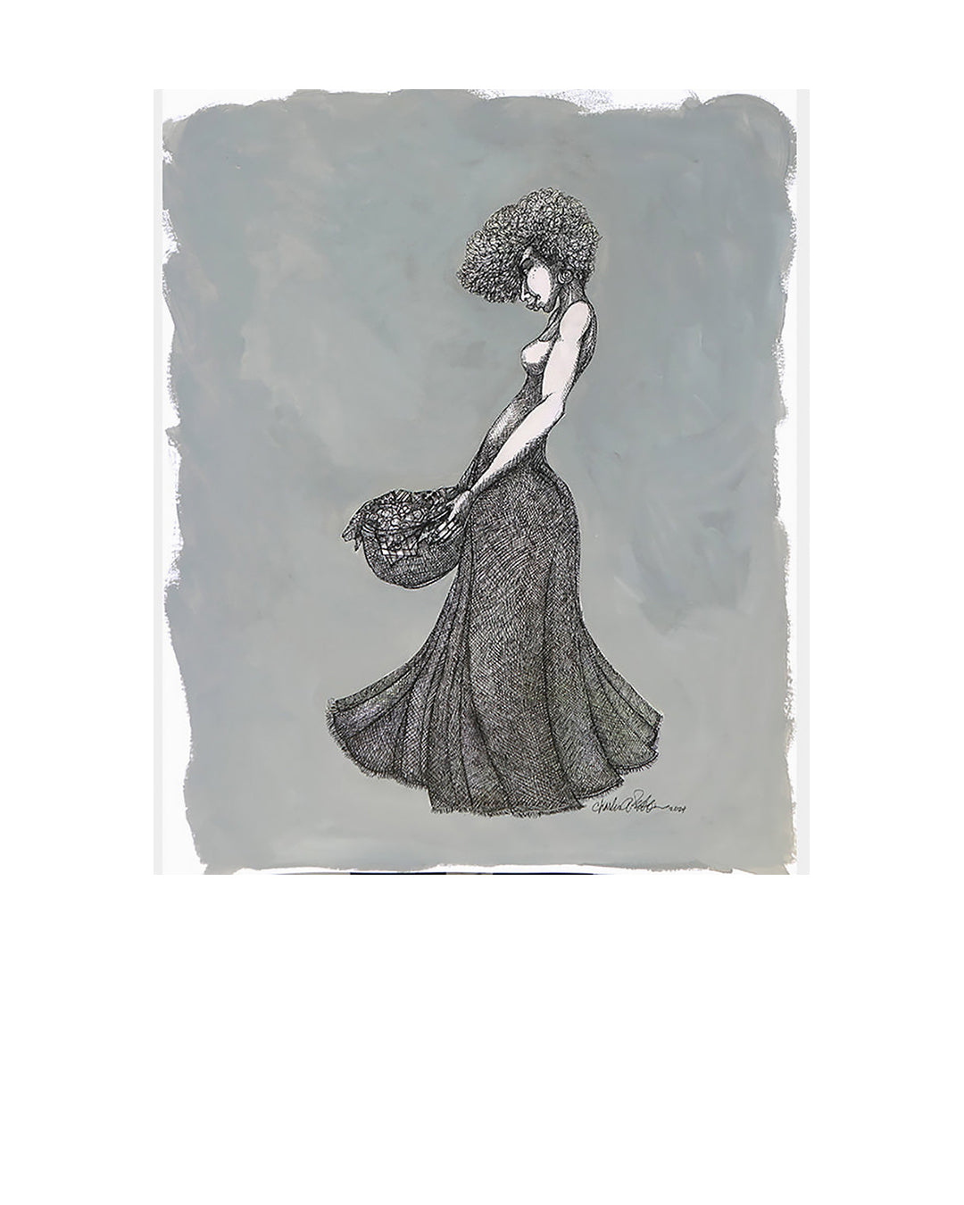 Wash Day II — original artwork by Charles A. Bibbs
