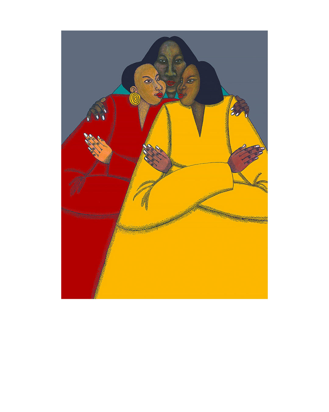 Sisters — original artwork by Charles A. Bibbs