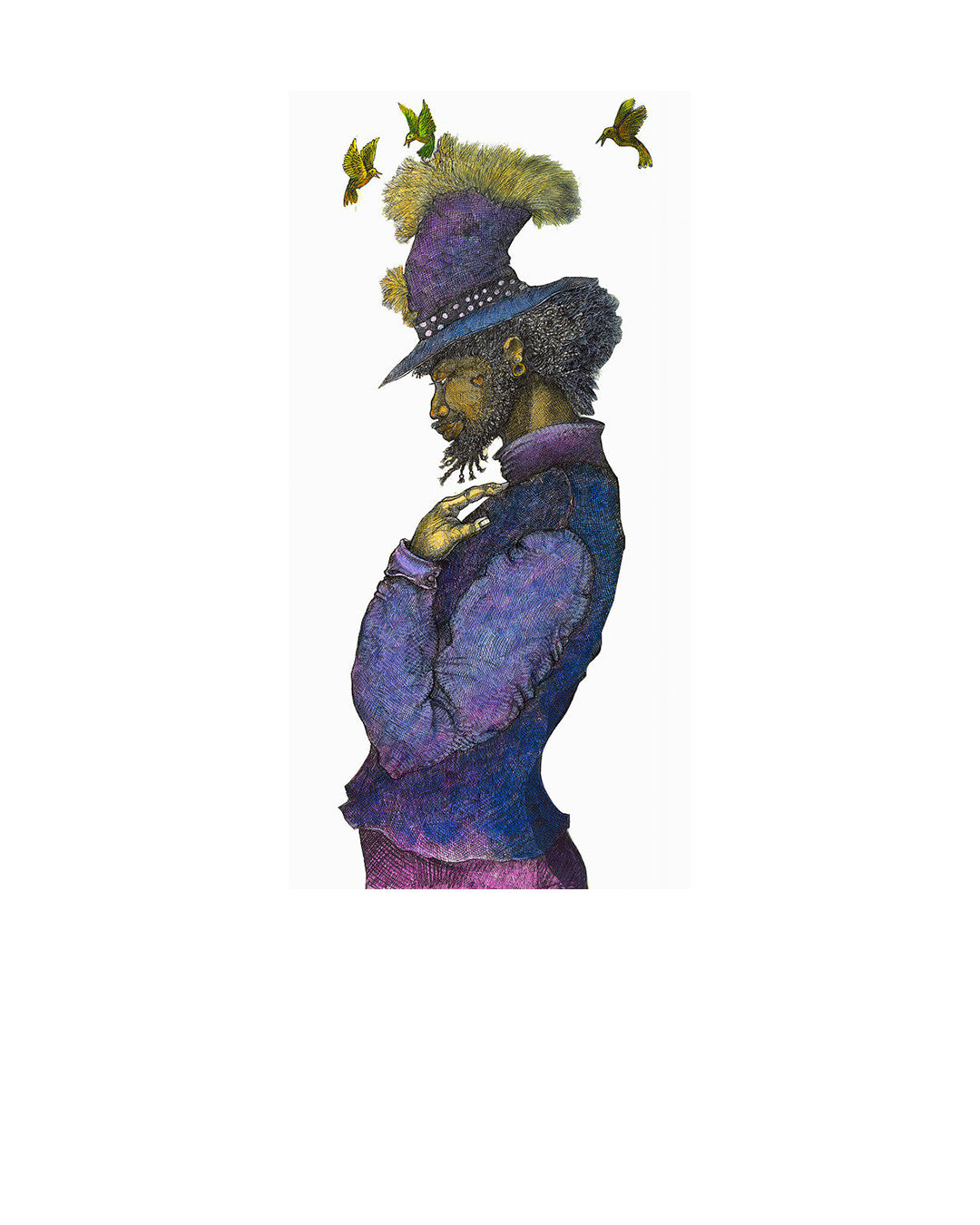 Bagman Storyteller — original artwork by Charles A. Bibbs