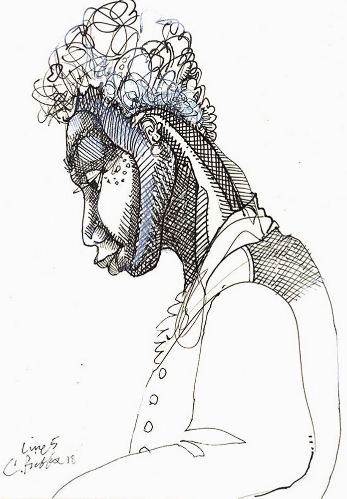 Detail of Line Composition #5 by Charles A. Bibbs