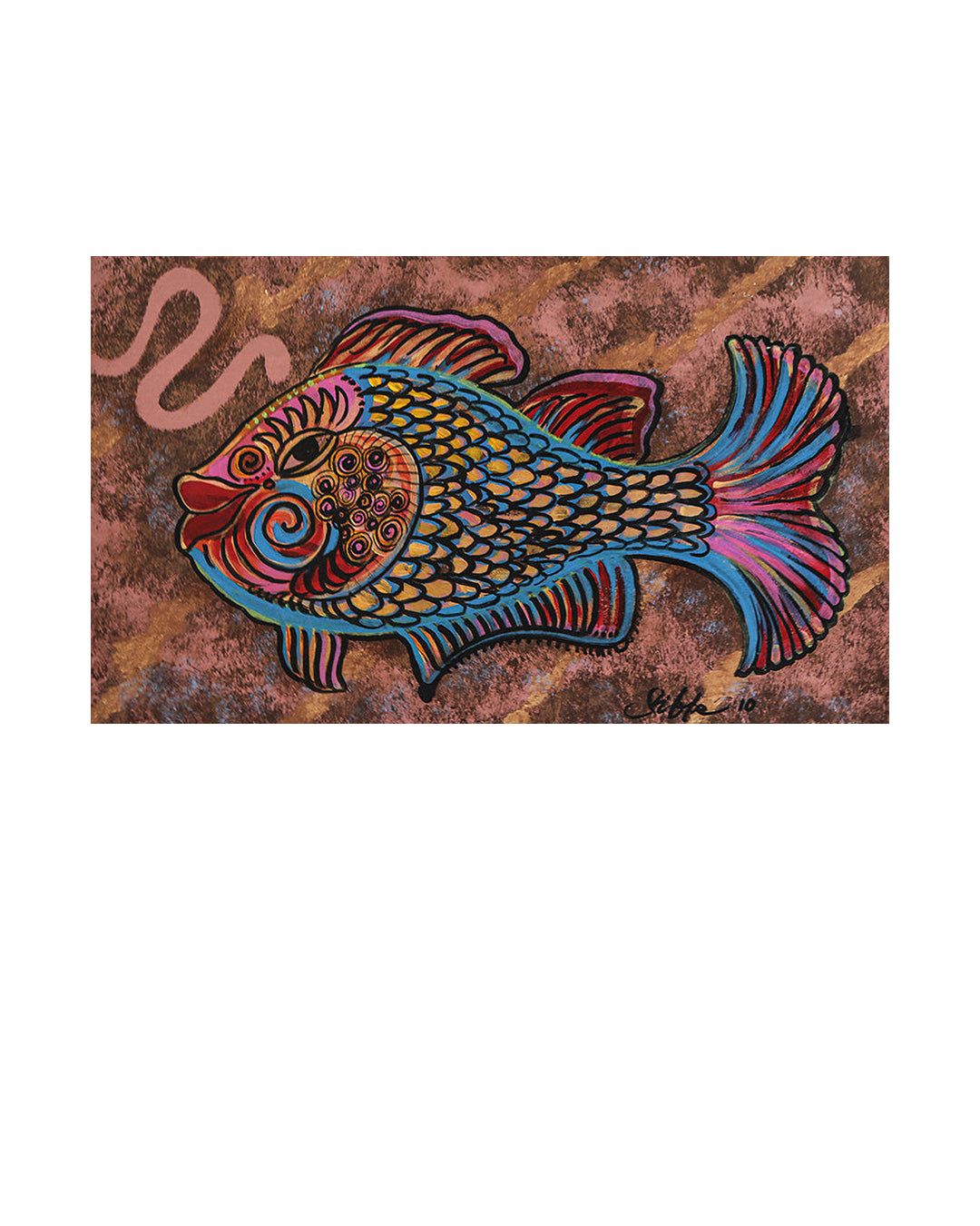 Fish Tale — original artwork by Charles A. Bibbs