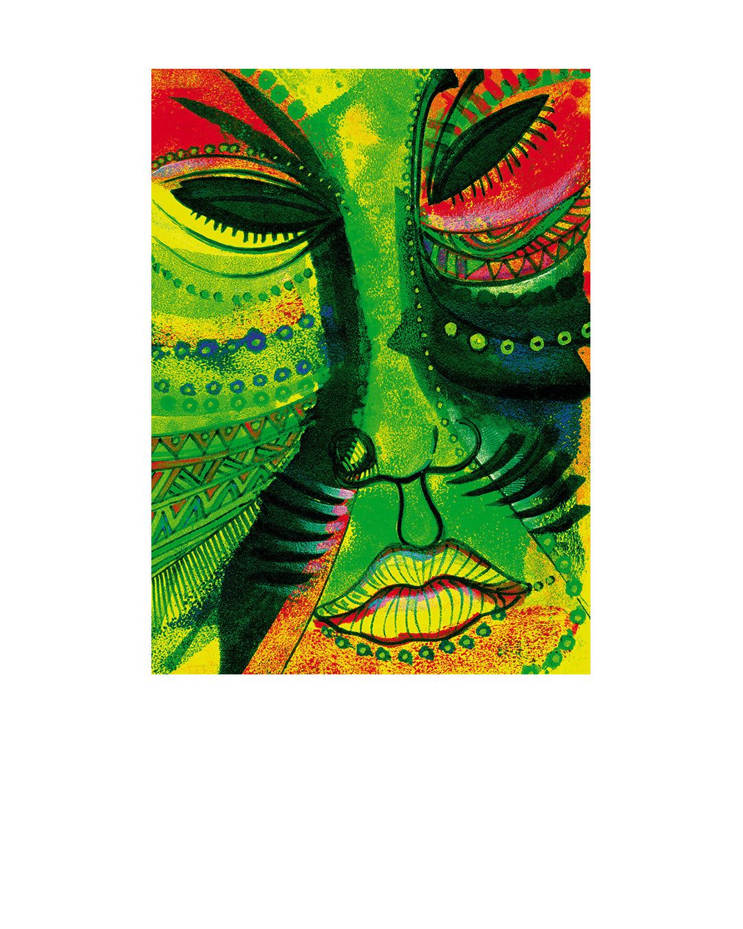 Primitive Mask — original artwork by Charles A. Bibbs