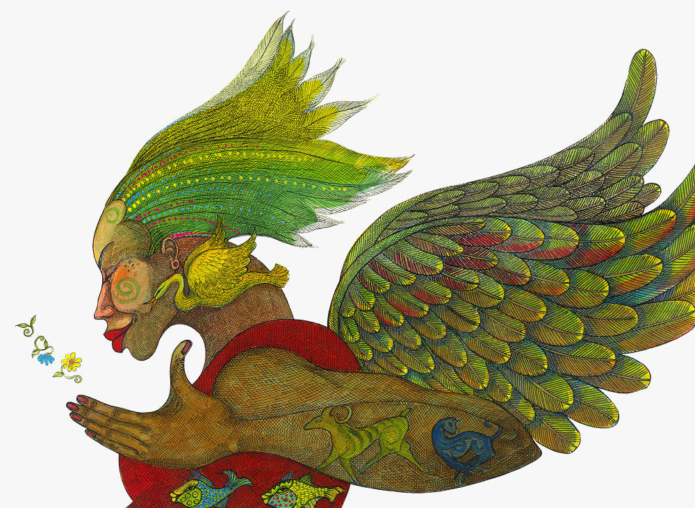 Detail of The Earth Angel by Charles A. Bibbs