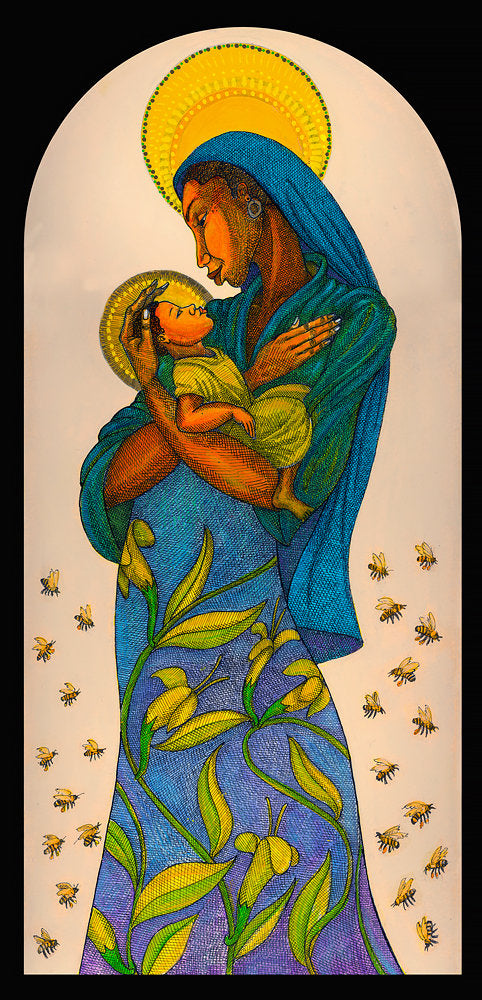 Detail of The Black Madonna (bees) by Charles A. Bibbs