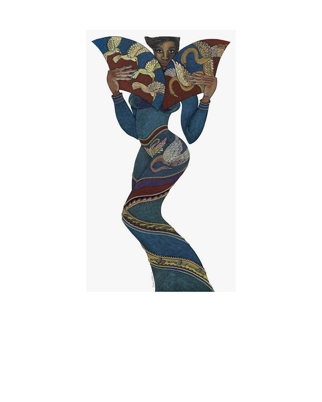 Blue Diva — original artwork by Charles A. Bibbs