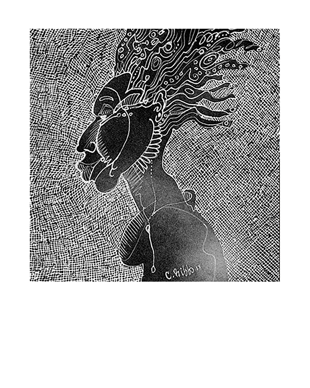 White On Black — original artwork by Charles A. Bibbs