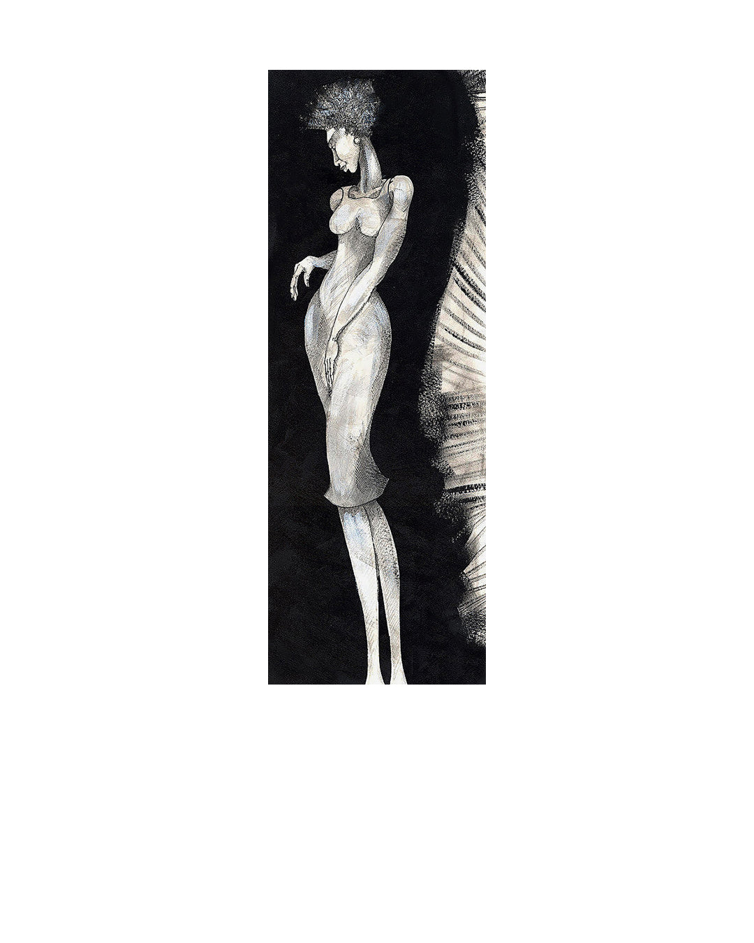 Long Leg Lady — original artwork by Charles A. Bibbs