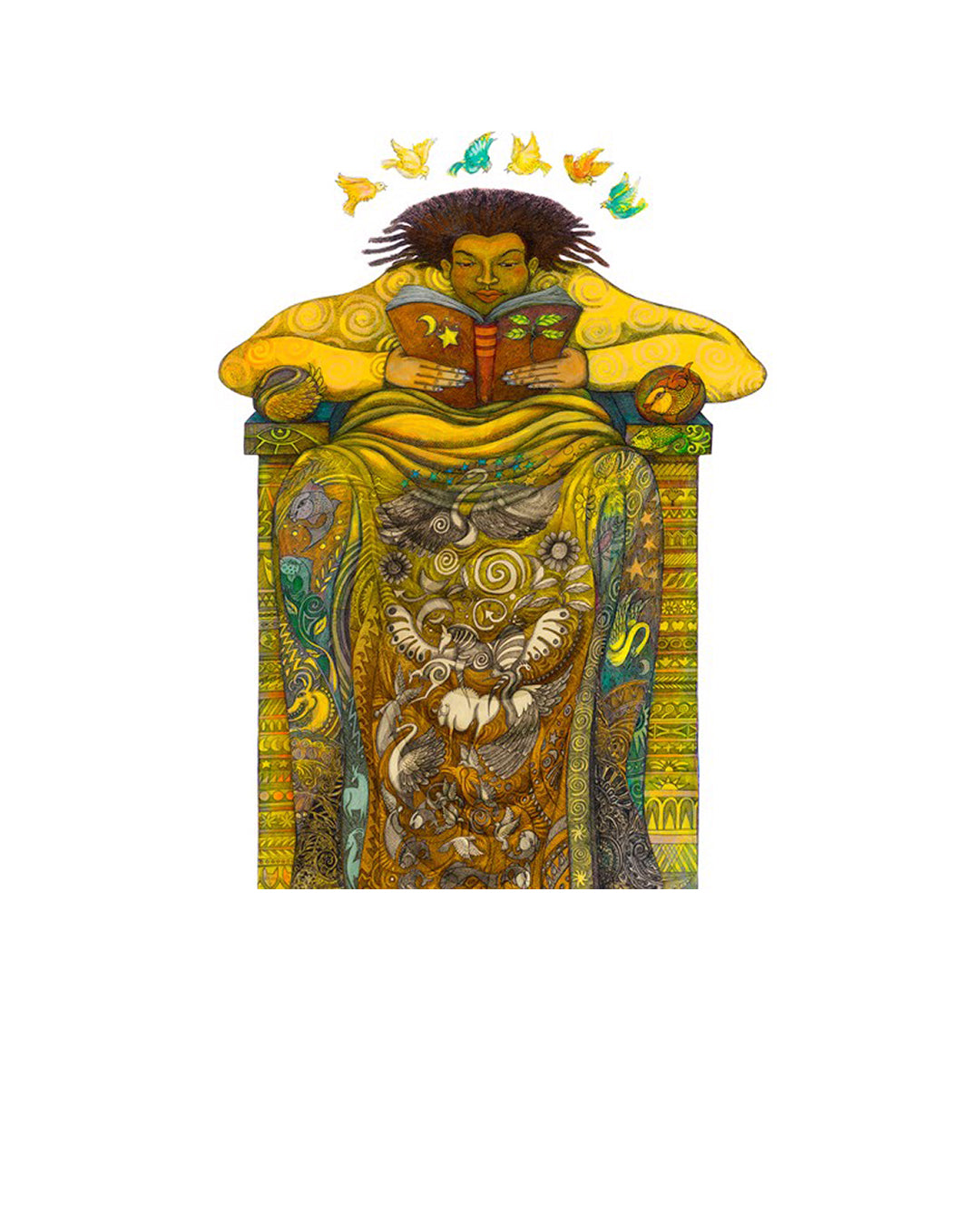 The Reader — original artwork by Charles A. Bibbs