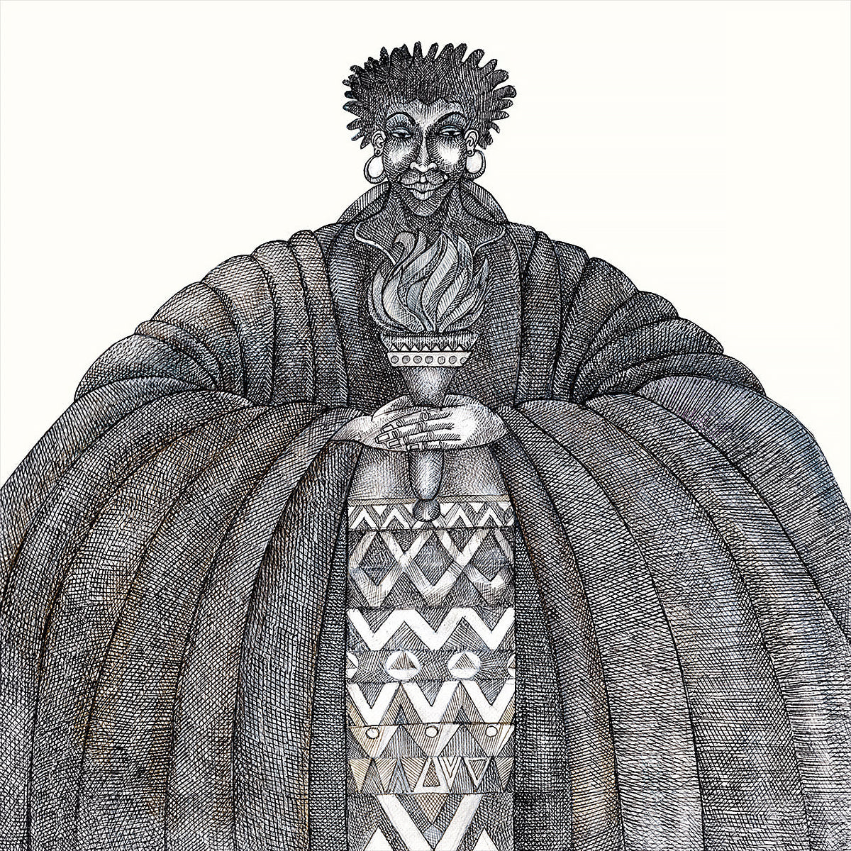 Detail of She Lights The Way by Charles A. Bibbs