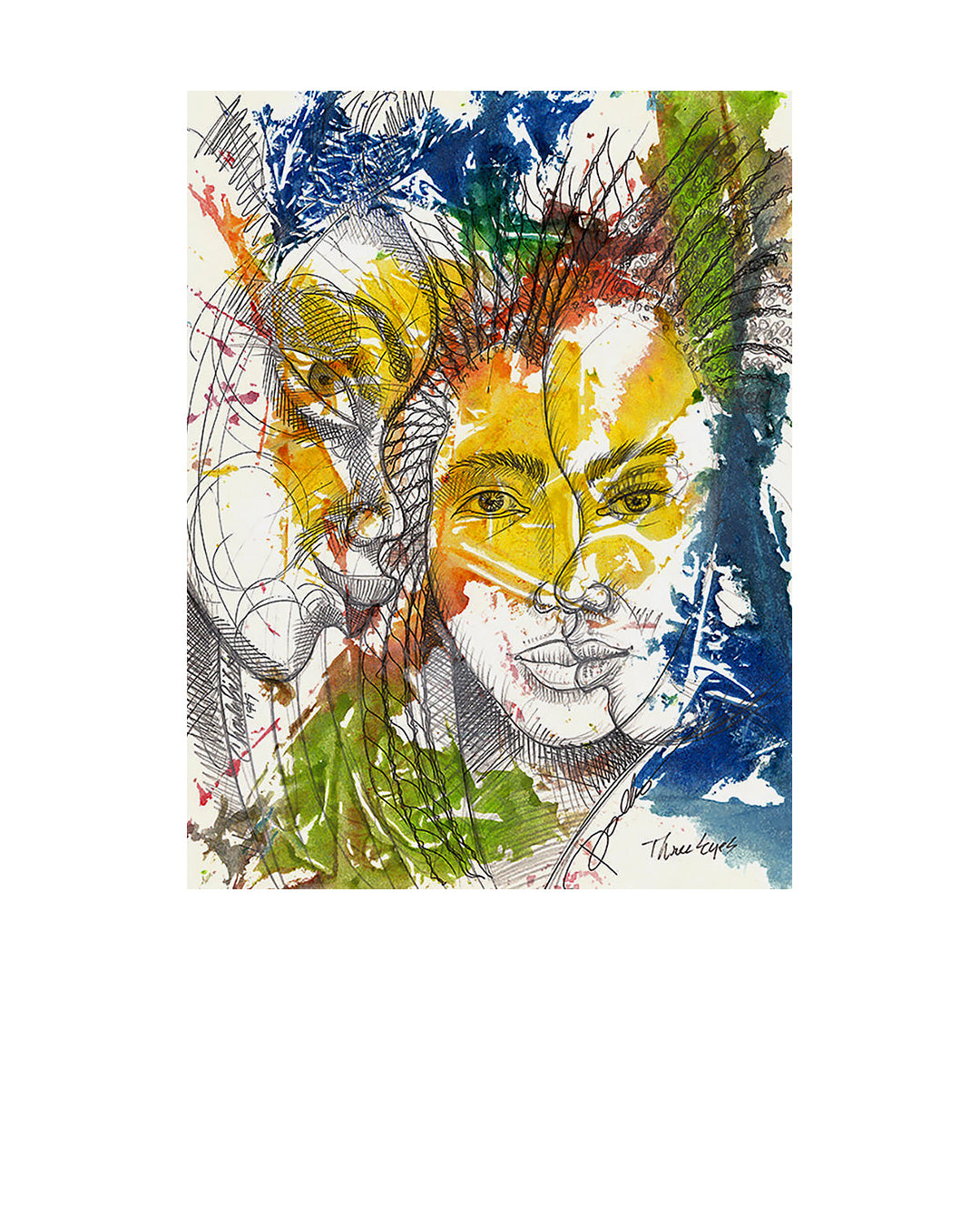 Three Eyes — original artwork by Charles A. Bibbs