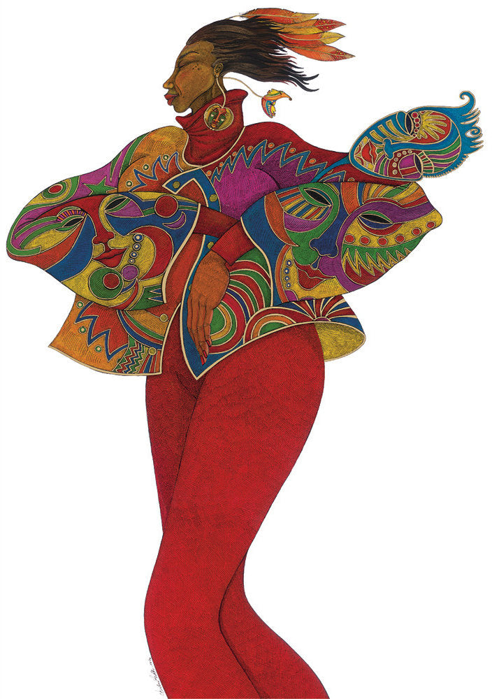 Mask Affair — original artwork by Charles A. Bibbs