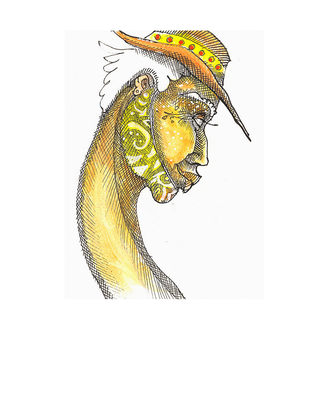 Long Neck Bro — original artwork by Charles A. Bibbs