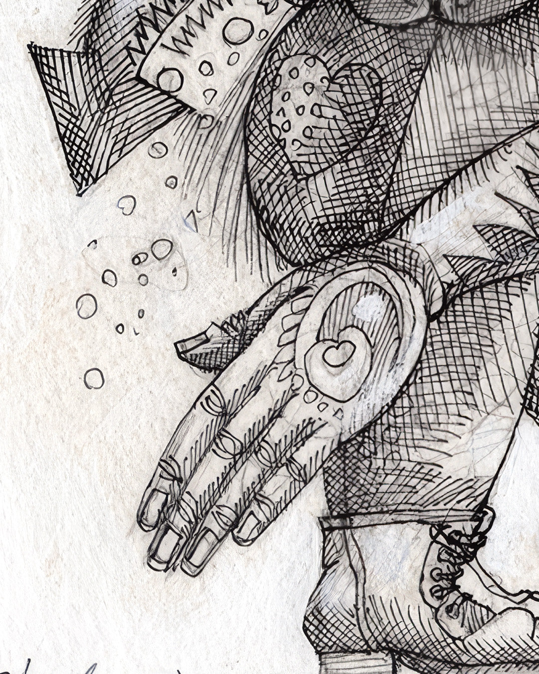Fish Eyed Man by Charles A. Bibbs — Detail
