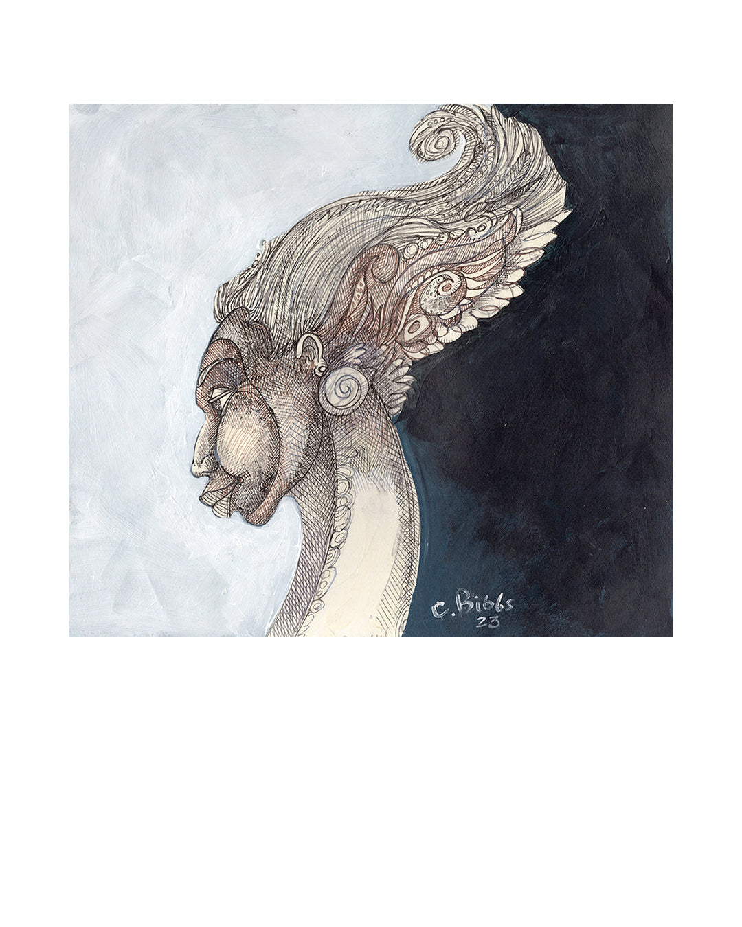 Hair Statement — original artwork by Charles A. Bibbs