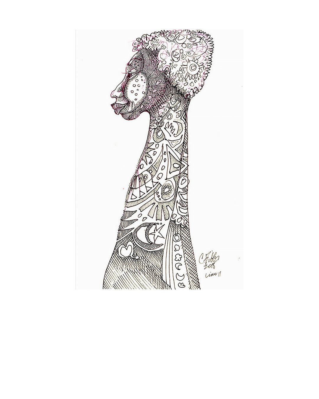 Line Composition #11 — original artwork by Charles A. Bibbs