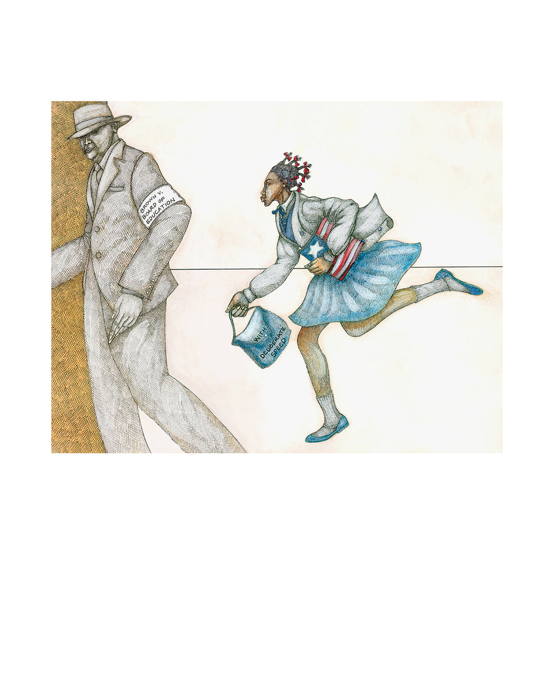 With Deliberate Speed — original artwork by Charles A. Bibbs